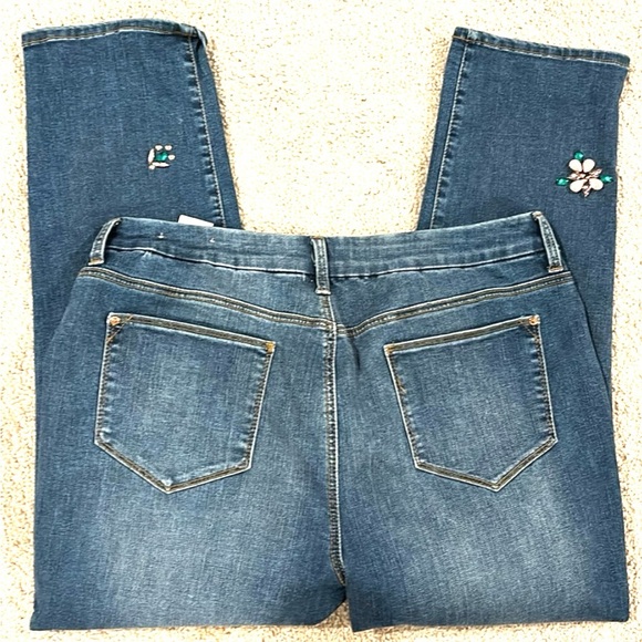 Chico’s So Slimming Girlfriend Slim Leg Ankle Sz 12P Cotton, Spandex Blend $98 - Picture 2 of 16